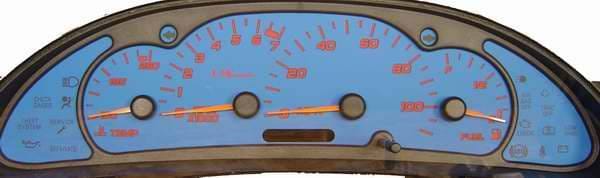 US Speedo Blue Exotic Color Gauge Face - Displays MPH - Tachometer - SUN 03 05