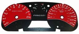 US Speedo Red Exotic Color Gauge Face - Displays MPH - Automatic - COL 05 15