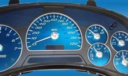 US Speedo Aqua Blue Stainless Steel Gauge Face Kit with White Hub and Back Needles - AQ GM 20