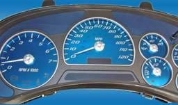 US Speedo Aqua Blue Stainless Steel Gauge Face Kit with White Hub and Back Needles - AQ GM 21