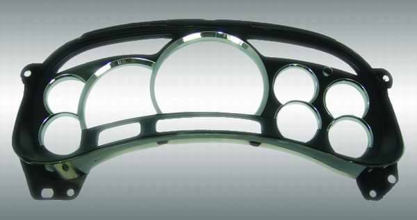 US Speedo Platinum Lens Chrome Gauge Rings - LEN 041
