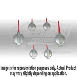 US Speedo 6 Needle Gauge Kit with Satin Hub with Red Needles - NED 042