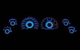 Ford Mustang Stack Racing White Face Reverse Glow Gauges - 52010