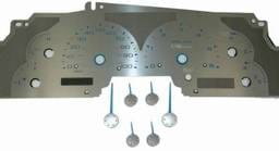 US Speedo Stainless Steel Gauge Face with Blue Back and Color Match Needles - Displays Tachometer - SS F 01B