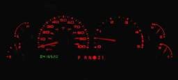 US Speedo Stainless Steel Gauge Face with Red Back and Color Match Needles - Displays Tachometer - SS F 01R