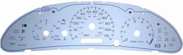 US Speedo Exotic Color Red Gauge Face - Displays Tachometer - 110 MPH - 7000 RPM - CAV 03 02