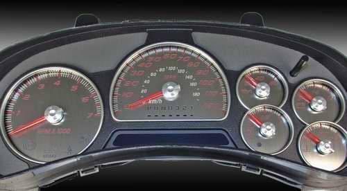 US Speedo Stainless Steel Gauge Face with Red Back - SS GM 21R
