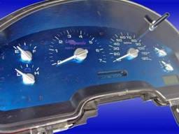 US Speedo Aqua Blue Stainless Steel Gauge Face Kit with White Background and Matching Needles - AQF15