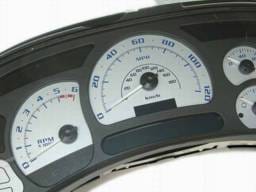 US Speedo Silver Platinum Exotic Color Gauge Face - Displays 120 MPH - Gas - No Transmission Temperature - CK1200532