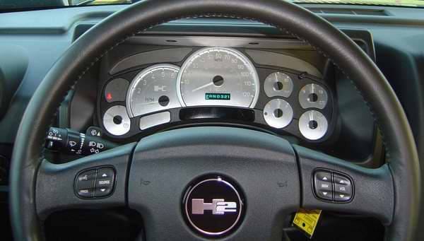 US Speedo Stainless Steel Gauge Face with White Back and Color Match Needles - Displays 120 MPH - Transmission Temperature - SS H2 01W
