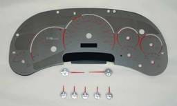 US Speedo Stainless Steel Gauge Face with Red Back and Color Match Needles - Displays Diesel - SS GM 03R