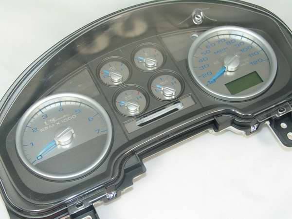 US Speedo Stainless Steel Gauge Face with Blue Back and Color Match Needles - Displays - SS F 04B