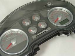 US Speedo Stainless Steel Gauge Face with Red Back and Color Match Needles - Displays - SS F 04R