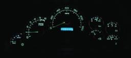 US Speedo Platinum Font Stainless Steel Gauge Face with Blue Back and Color Match Needles - Displays 120 MPH - Transmission Temperature - SS GM 05B