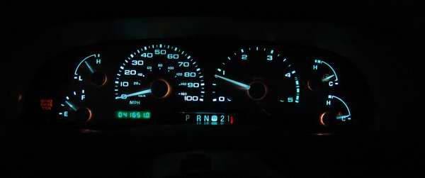 US Speedo Stainless Steel Gauge Face with Blue Back and Color Match Needles - Displays - SS F 08B