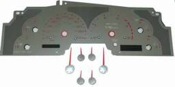 US Speedo Stainless Steel Gauge Face with Red Back and Color Match Needles - Displays - SS F 08R