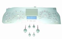 US Speedo Stainless Steel Gauge Face with Red Back and Color Match Needles - Displays - SS F 09R