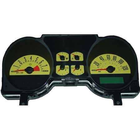 US Speedo Stainless Steel Gauge Face - Displays 120 MPH - 4 Gauge - MUS050601