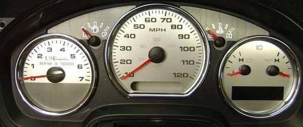 US Speedo Stainless Steel Gauge Face - Displays MPH - Tachometer - F1500403
