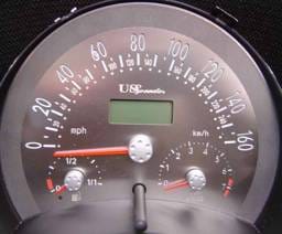 US Speedo Stainless Steel Gauge Face - Displays 160 MPH - Manual - VWB0301
