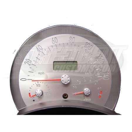 US Speedo Stainless Steel Gauge Face - Displays 140 MPH - Manual - VWB0303