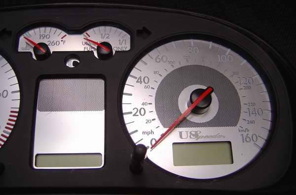 US Speedo Stainless Steel Gauge Face - VWP0201