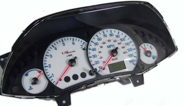 US Speedo White Exotic Color Gauge Face - Displays MPH - Tachometer - FOC 04 WH
