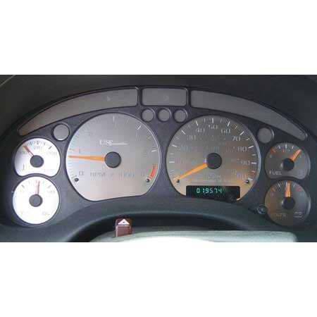 US Speedo Stainless Steel Gauge Face - Displays 6000 RPM - Floor Shift - ST1000201