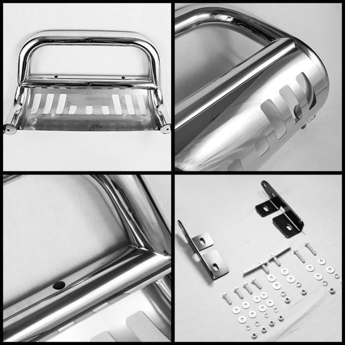 Chevrolet Silverado Spyder Bull Bar - Chrome Stainless T-304 - BBR-CS-A02G0400 thumbnail 2