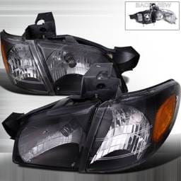 Chevrolet Venture Spec-D Crystal Headlights - Black 1PC - 2LCLH-VENT97JM-RS