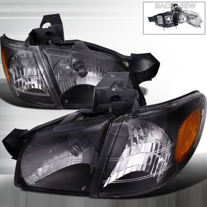 Chevrolet Venture Spec-D Crystal Headlights - Black 1PC - 2LCLH-VENT97JM-RS