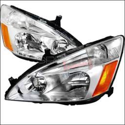 Honda Accord Spec-D Euro Headlights - Chrome Housing - 2LH-ACD03-RS