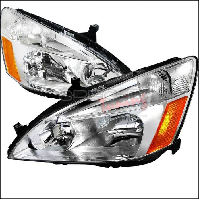 Honda Accord Spec-D Euro Headlights - Chrome Housing - 2LH-ACD03-RS