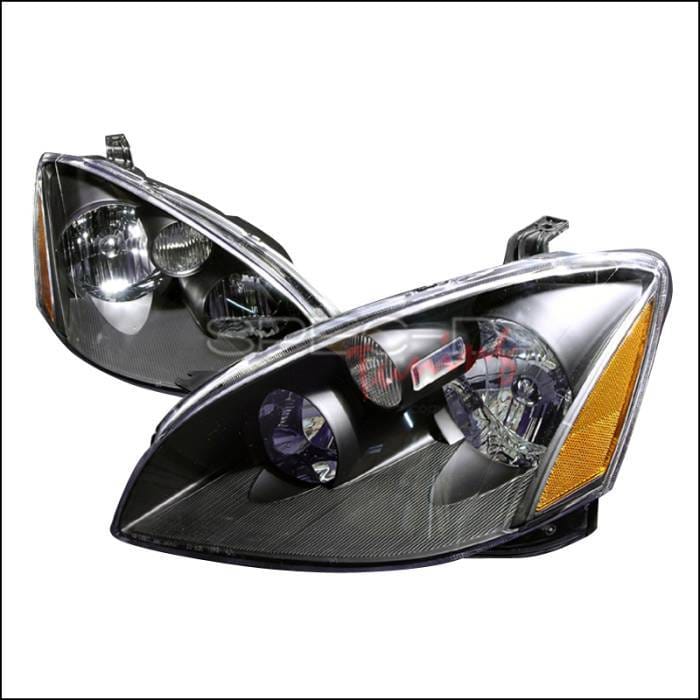 Nissan Altima Spec-D Crystal Housing Headlights - Black - 2LH-ALT02JM-KS