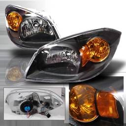 Chevrolet Cobalt Spec-D Crystal Housing Headlights - Black - 2LH-COB05JM-KS