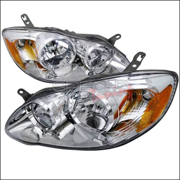 Toyota Corolla Spec-D Euro Headlights - Chrome Housing - 2LH-COR03-RS