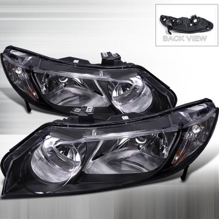 Honda Civic 4DR Spec-D Black Housing Euro Headlight - 2LH-CV064JM-RS