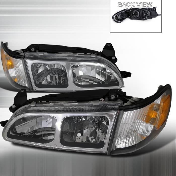 Toyota Corolla Spec-D Headlight & Corner Light - Chrome - 2LCLH-COR93-DP