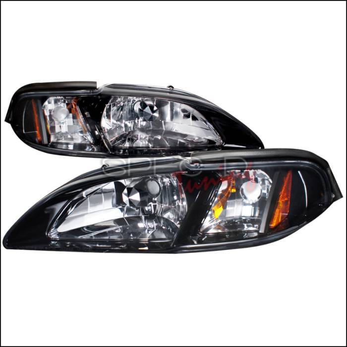 Ford Mustang Spec-D Crystal Housing Headlights - Smoke Lens 1PC - 2LCLH-MST94G-TM