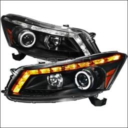 Honda Accord Spec-D Projector Headlights - Black Housing - 2LHP-ACD084JM-TM