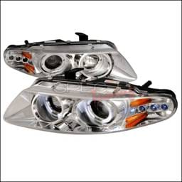 Dodge Avenger Spec-D Halo LED Projector Headlights - Chrome - 2LHP-AVG97-TM