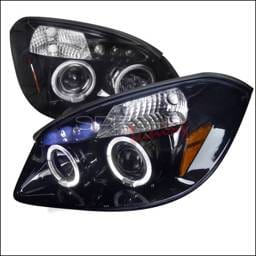Chevrolet Cobalt Spec-D Black Housing Projector Headlights - Smoked Lens Gloss - 2LHP-COB05G-TM