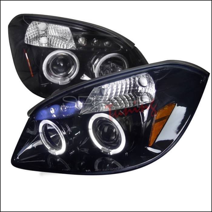 Chevrolet Cobalt Spec-D Black Housing Projector Headlights - Smoked Lens Gloss - 2LHP-COB05G-TM