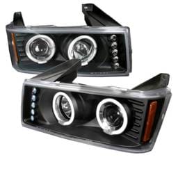 GMC Canyon Spec-D Halo LED Projector Headlights - Black - 2LHP-COL04HJM-TM