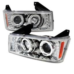 GMC Canyon Spec-D Halo LED Projector Headlights - Chrome - 2LHP-COL04H-TM