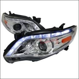 Toyota Corolla Spec-D Projector Headlights - Chrome Housing - 2LHP-COR11-TM