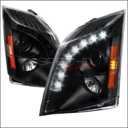 Cadillac CTS Spec-D Halo Projector Headlight - Black - 2LHP-CTS08JM-RS