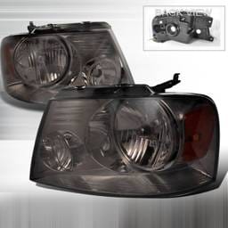 Ford F150 Spec-D Crystal Housing Headlights - Smoke - 2LH-F15004G-RS