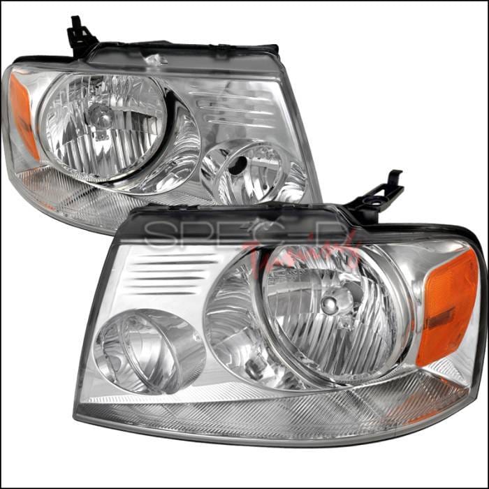 Ford F150 Spec-D Crystal Housing Headlights - Chrome - 2LH-F15004-RS