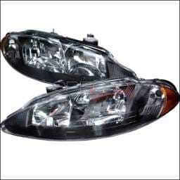 Dodge Intrepid Spec-D Crystal Housing Headlights - Black - 2LH-ITRE98JM-KS